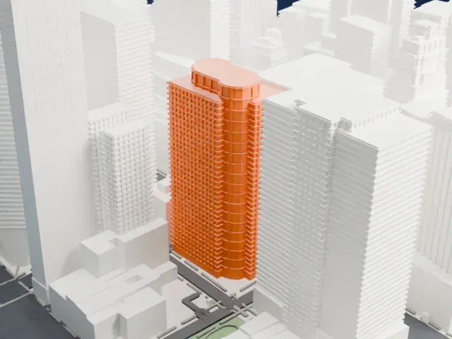 175 Water Street model, East view