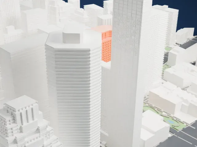 175 Water Street model, South view