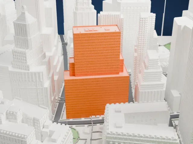 2 Broadway model, West view