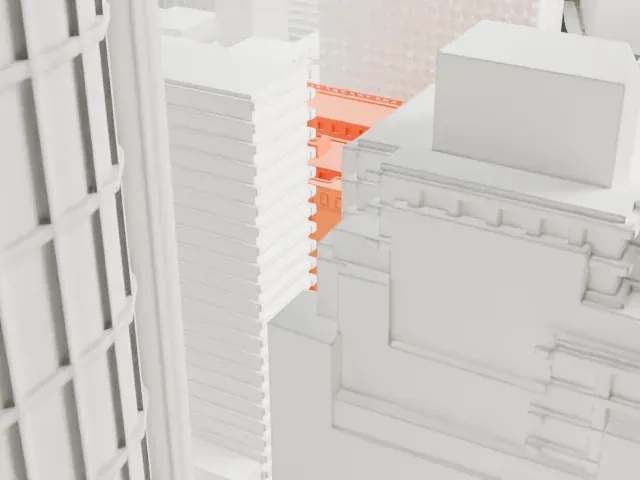 2 Herald Square model, North view