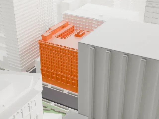 2 Herald Square model, West view