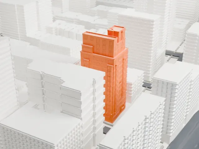 20 East End Avenue model, South view