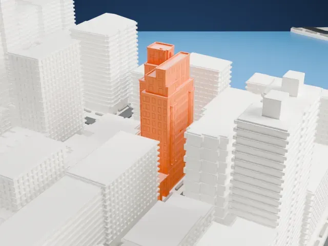 20 East End Avenue model, West view