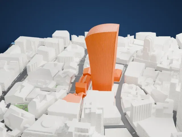 20 Fenchurch Street model, East view