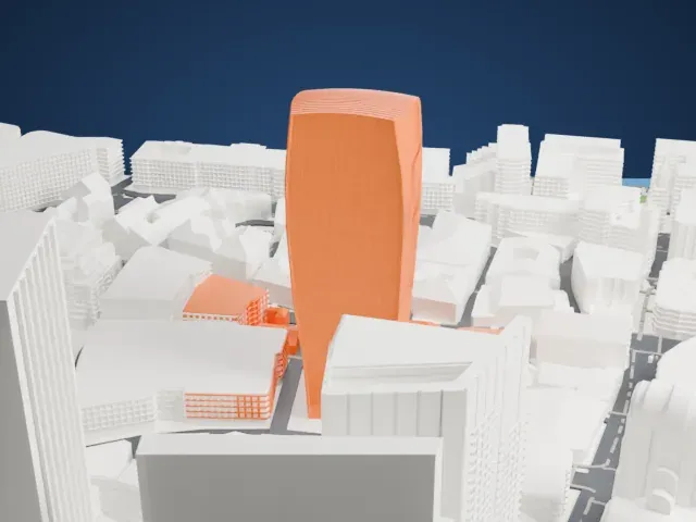 20 Fenchurch Street model, North view