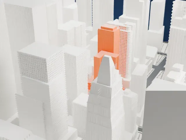 20 Times Square model, North view
