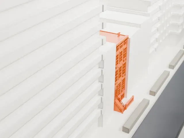 20 West 16th Street model, East view