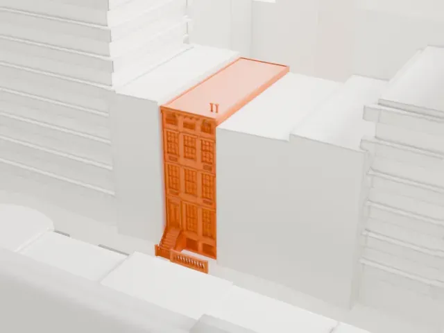 20 West 16th Street model, North view