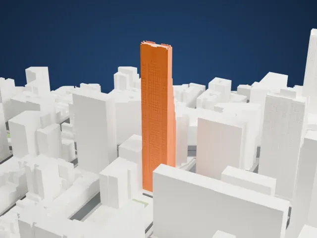 200 Amsterdam model, West view