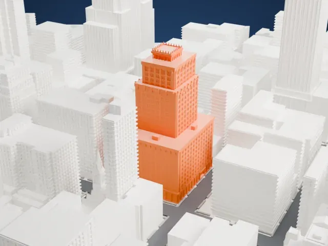 200 Madison Avenue model, East view