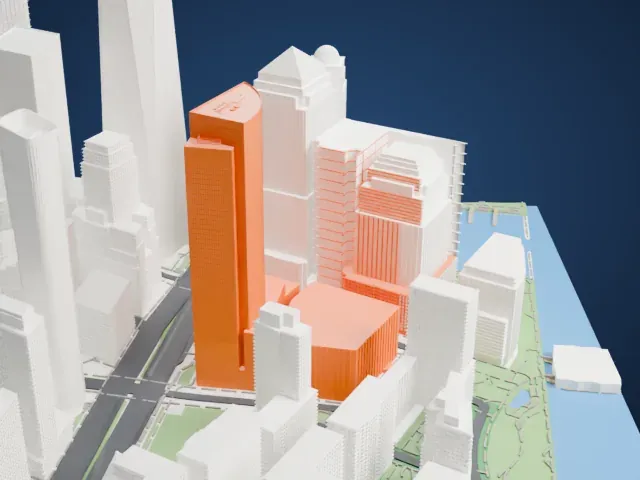 200 West Street model, North view