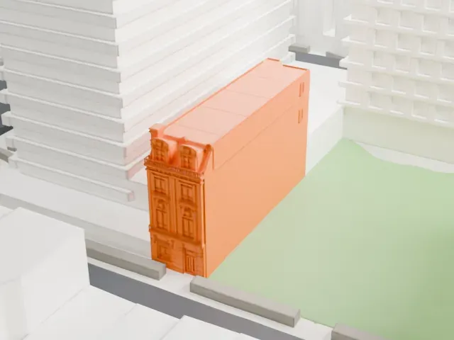 207 East 32nd Street model, South view