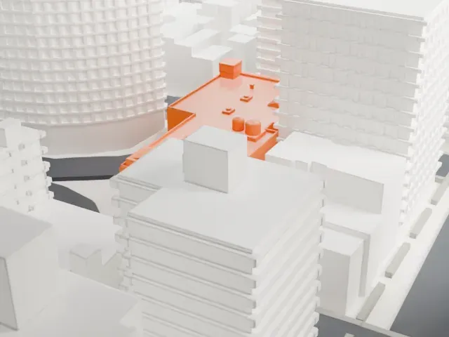 207 East 36th Street model, North view