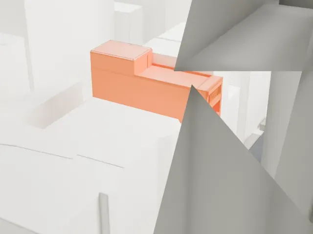 219 East 49th Street model, West view