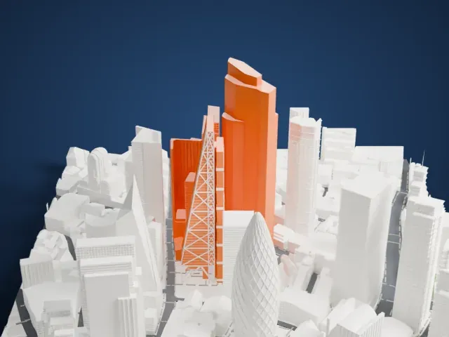 22 Bishopsgate model, East view