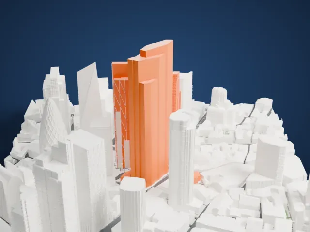22 Bishopsgate model, North view