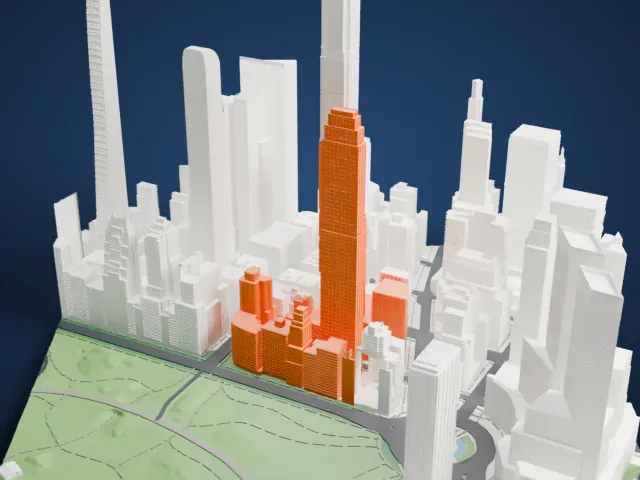 220 Central Park South model, North view