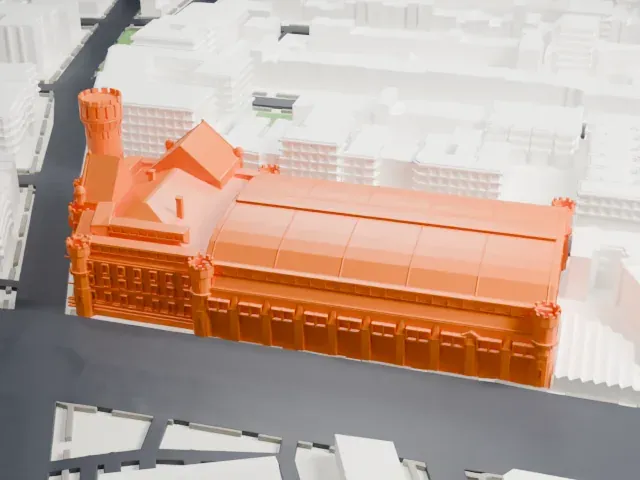 23rd Regiment Armory model, North view