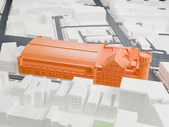 23rd Regiment Armory model, South view