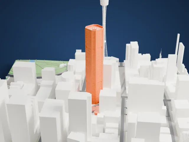 25 Martin Place model, North view