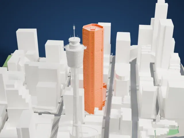 25 Martin Place model, South view
