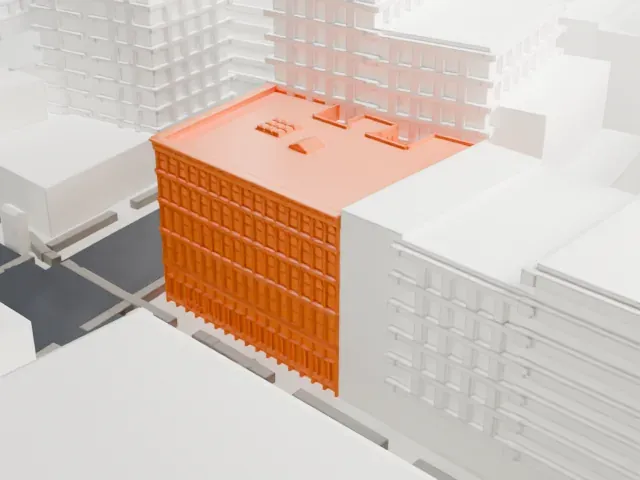 254–260 Canal Street model, North view
