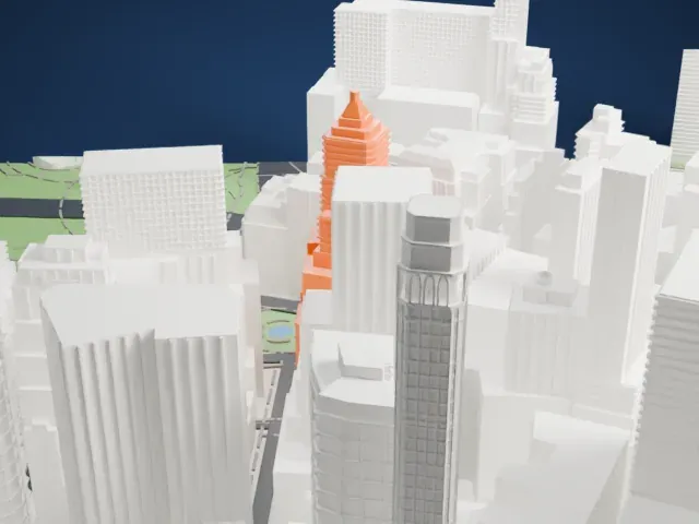 26 Broadway model, East view