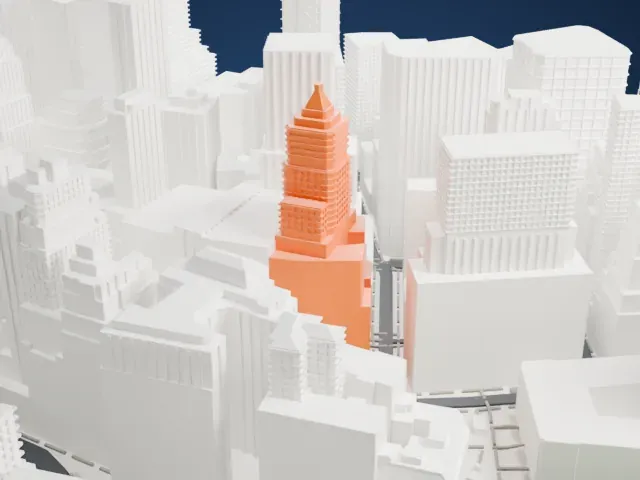 26 Broadway model, West view