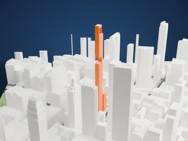 262 Fifth Avenue model, East view