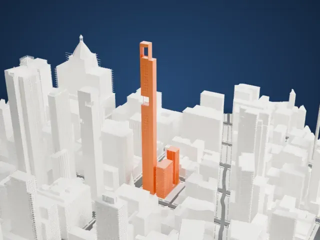 262 Fifth Avenue model, North view