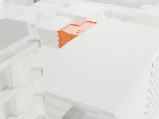 27 West 67th Street model, South view