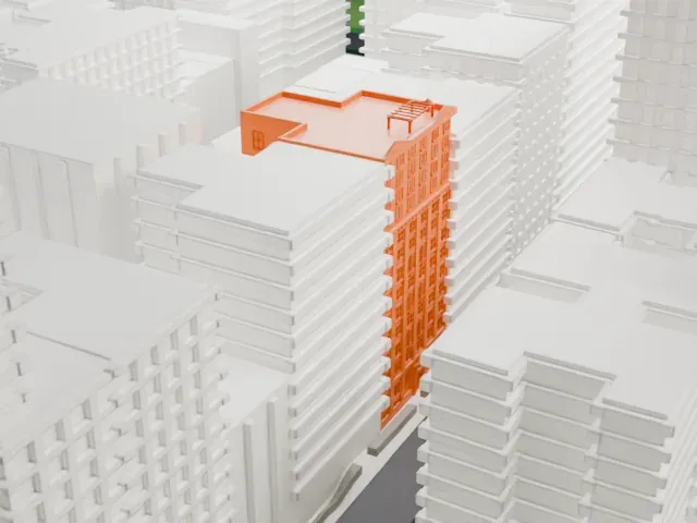 27 West 67th Street model, West view