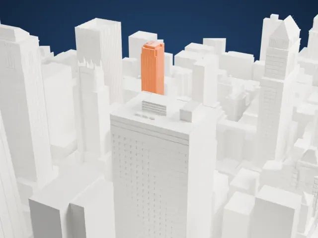 275 Madison Avenue model, North view