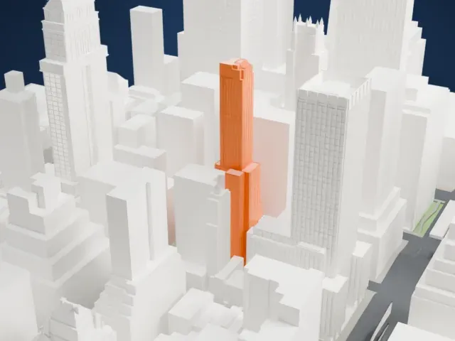 275 Madison Avenue model, South view