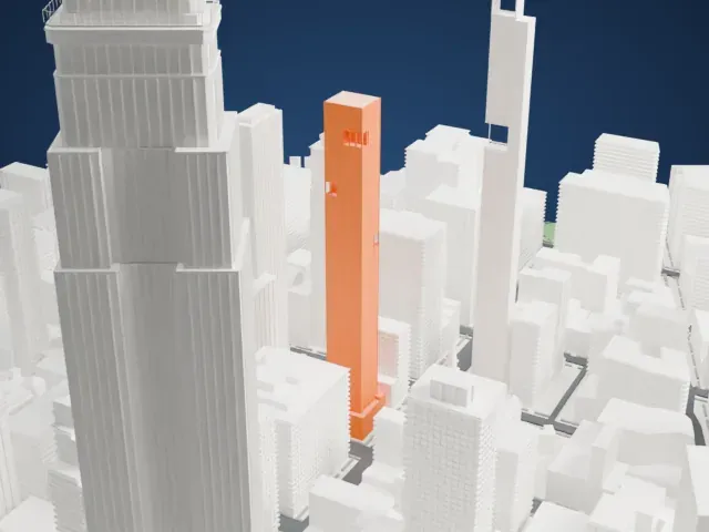 277 Fifth Avenue model, North view