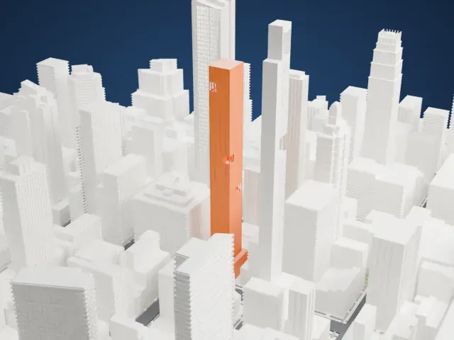 277 Fifth Avenue model, West view