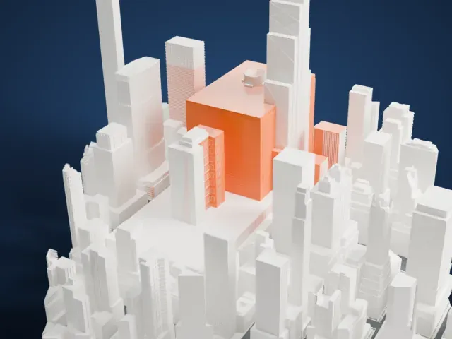 277 Park Avenue model, East view