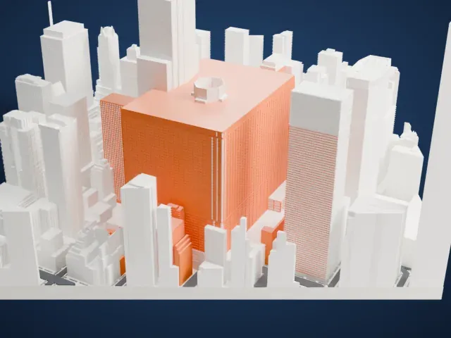 277 Park Avenue model, West view