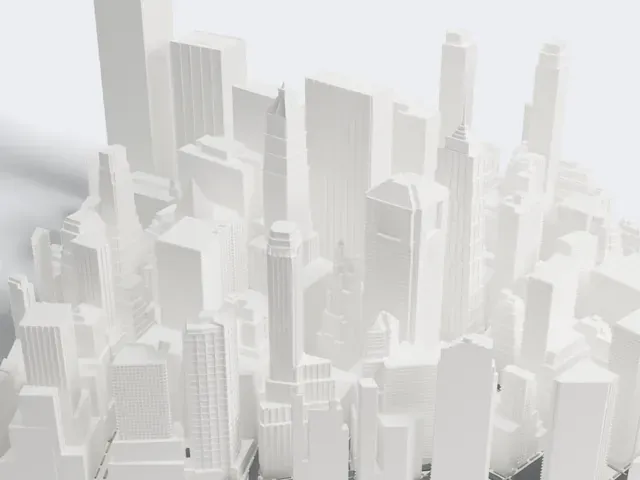 28 Liberty Street model, South view
