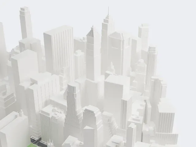 28 Liberty Street model, West view