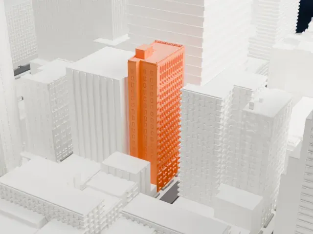 291 Broadway model, West view