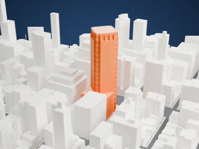3 Park Avenue model, East view
