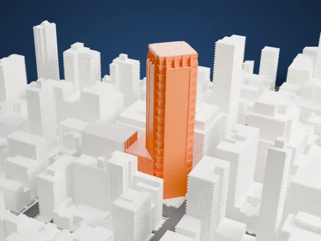 3 Park Avenue model, North view