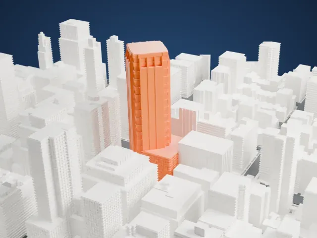3 Park Avenue model, South view