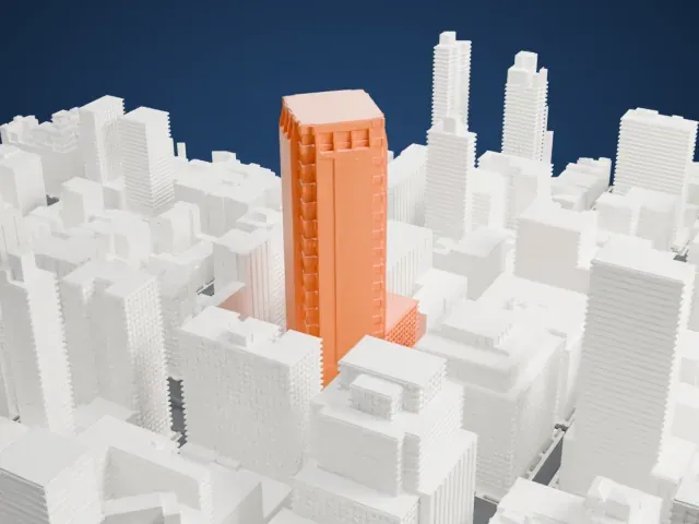 3 Park Avenue model, West view