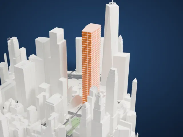 3 World Trade Center model, East view