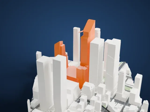 30 Hudson Yards model, East view