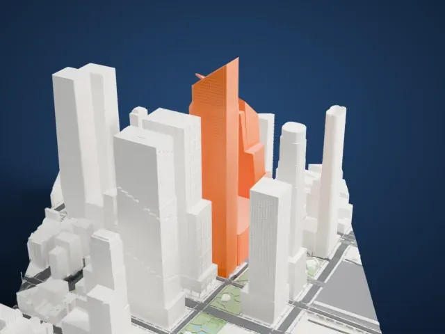 30 Hudson Yards model, North view