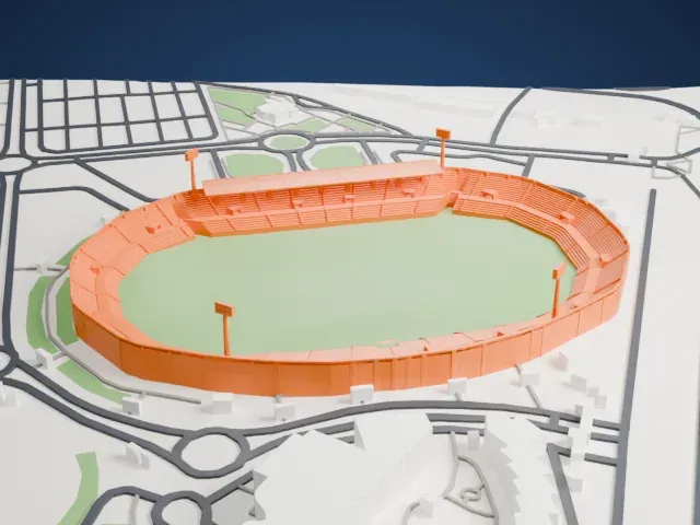 30 June Stadium model, East view