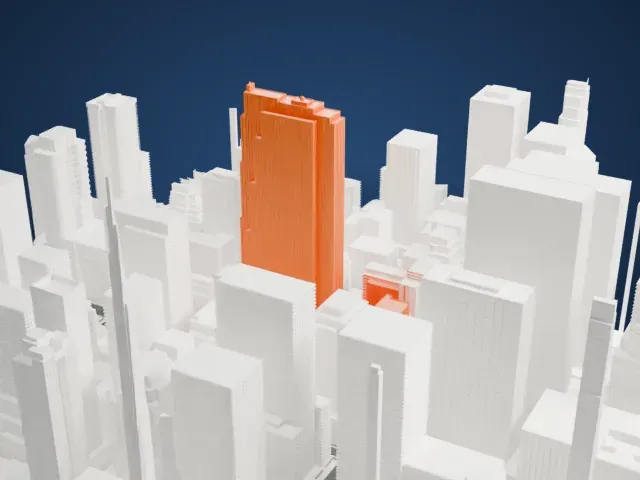30 Rockefeller Plaza model, North view